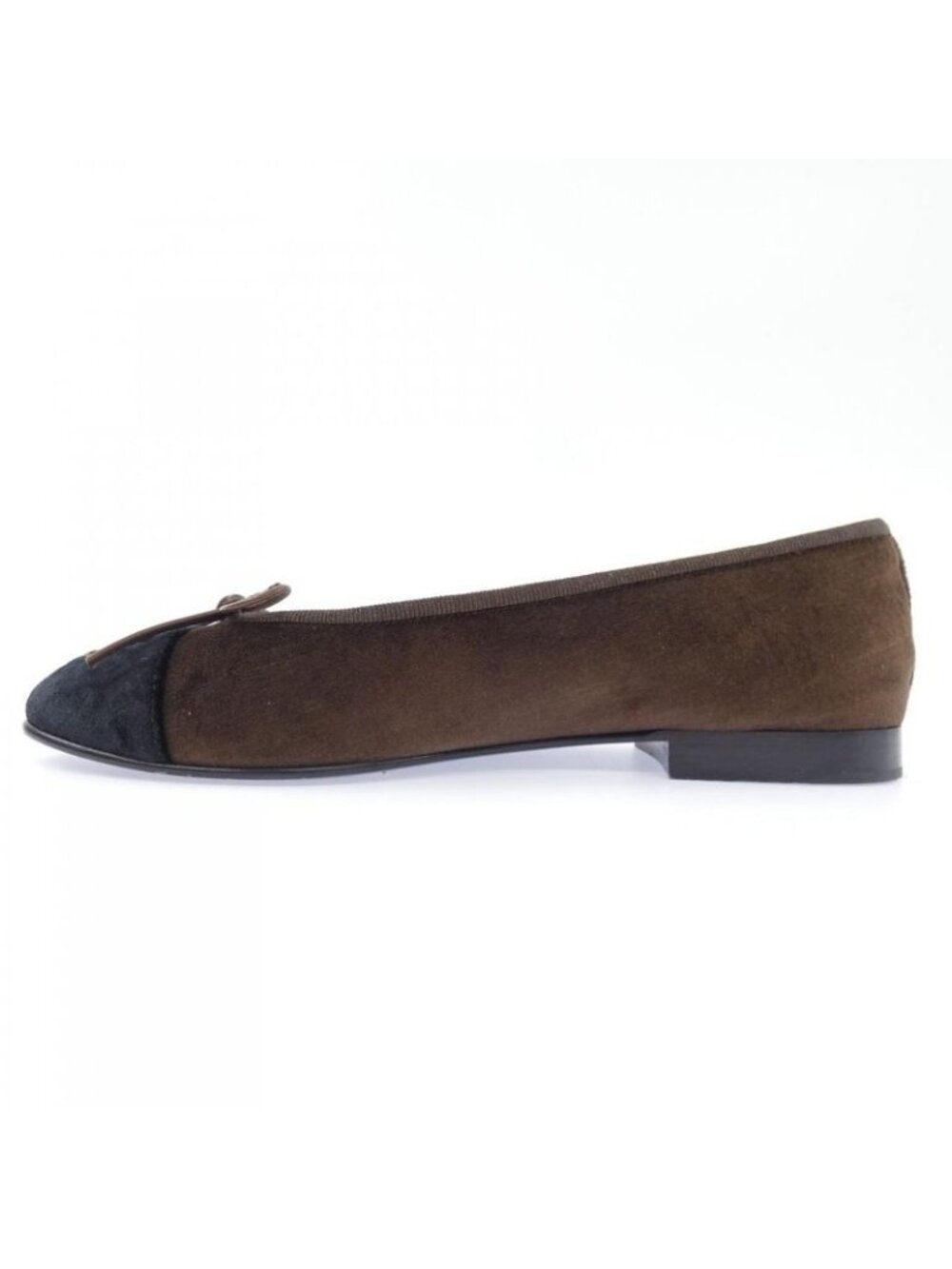Chanel Ballerina Flat Shoes Black Brown - Picture 2 of 7